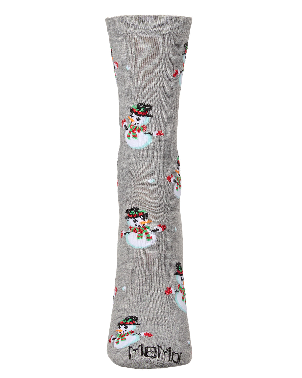 Women's Let it Snowman Holiday Crew Socks : Color: Medium Gray Heather