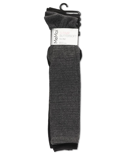 Women's 3 Pairs Buttersoft Knee-High Socks : Color: Black