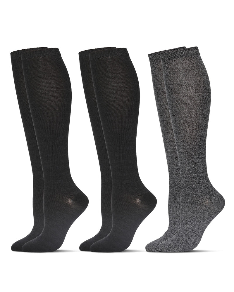 Women's 3 Pairs Buttersoft Knee-High Socks