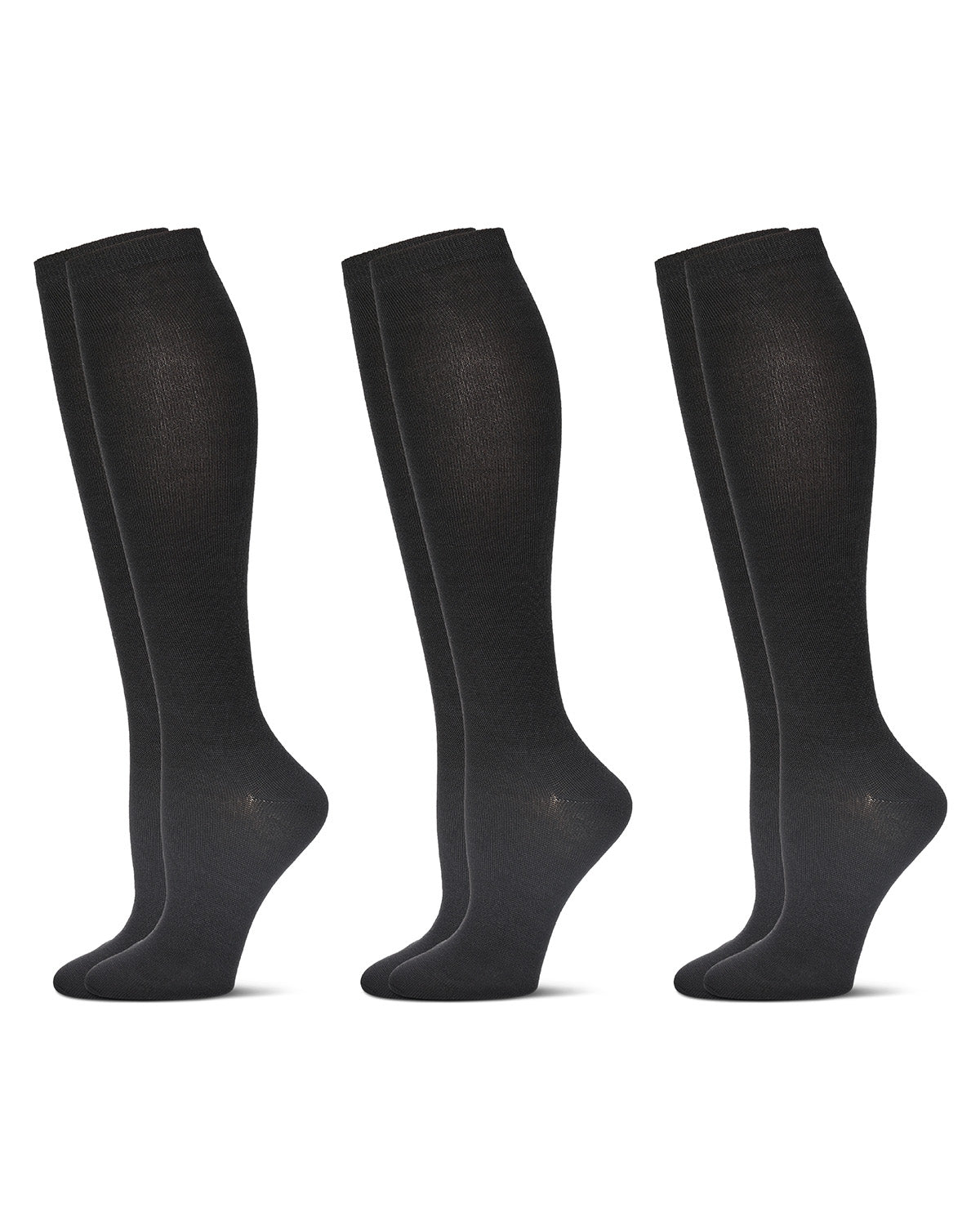 Women's 3 Pairs Buttersoft Knee-High Socks : Color: Black