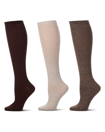 Women's 3 Pairs Buttersoft Knee-High Socks