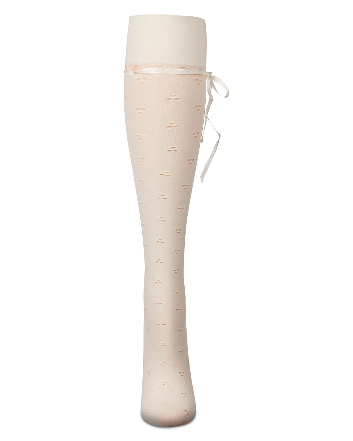 Women's Pointelle Bow Tie Knee High Socks : Color: Black