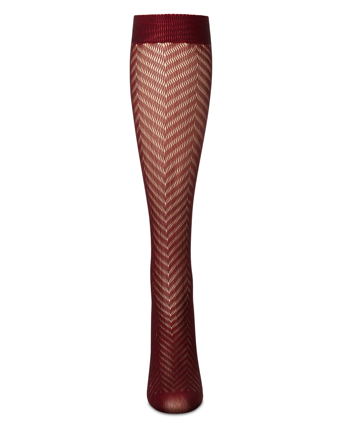 Women's Chevron Net Knee High Socks : Color: Blue