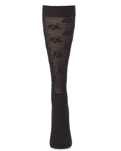 Women's 3D-Floral Cotton-Rich Fashion Knee High Sock