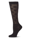 Women's 3D-Floral Cotton-Rich Fashion Knee High Sock