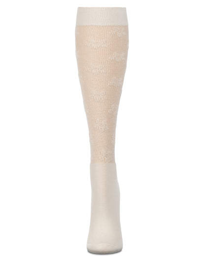 Women's 3D-Floral Cotton-Rich Fashion Knee High Sock