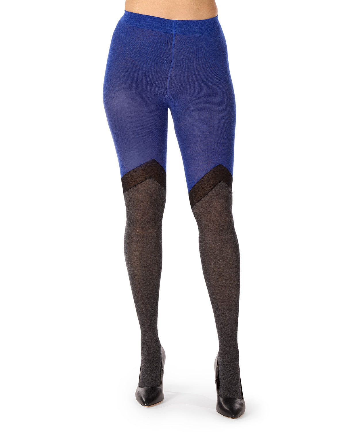 Women's Cotton-Rich Opaque Colorblock 100-Denier Sweater Tights