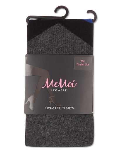Women's Color Duo Sweater Tights : Color: Persian Blue