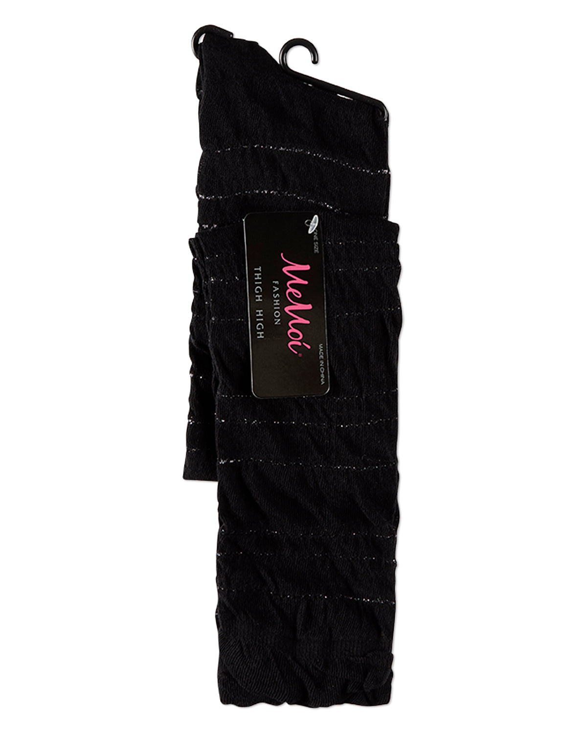 Women's Bangled Dash Sparkle Thigh High Socks