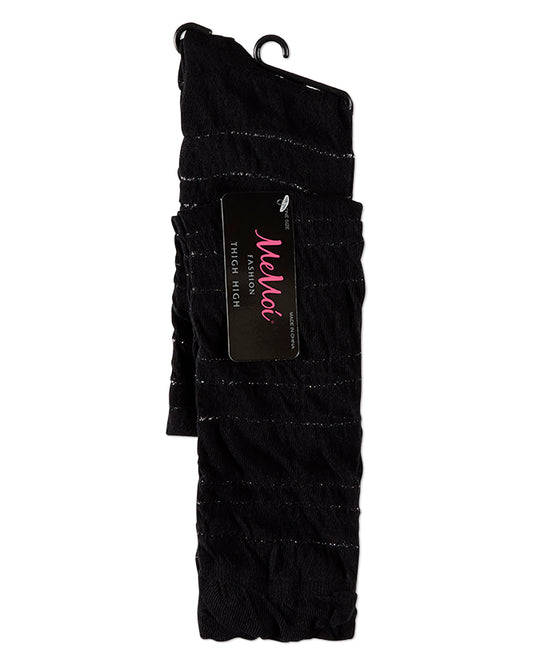 Women's Bangled Dash Sparkle Thigh High Socks