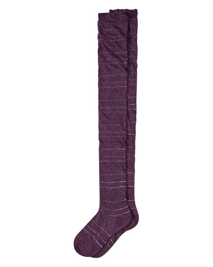 Women's Bangled Dash Sparkle Thigh High Socks
