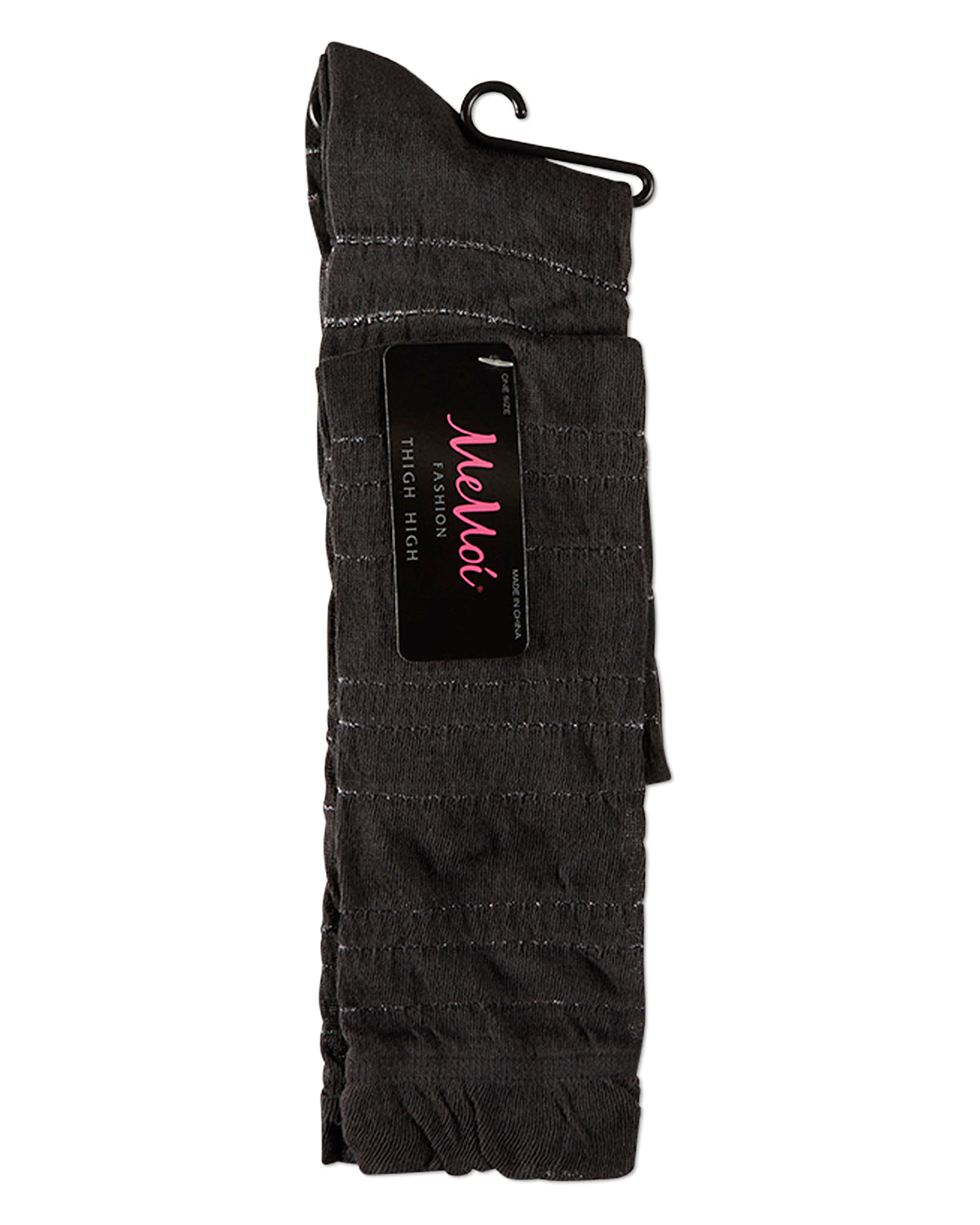 Women's Bangled Dash Sparkle Thigh High Socks