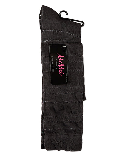 Women's Bangled Dash Sparkle Thigh High Socks