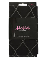 MeMoi Antwerp Elegant Sheer Diamond Tights Black/Black Small/Medium at   Women's Clothing store