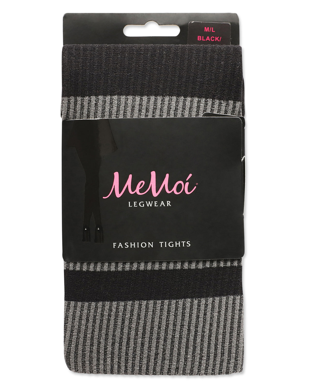 Women's Sportif Rib Nylon Fashion Tights : Color: Clody Skies/Black