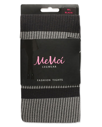 Women's Sportif Rib Nylon Fashion Tights : Color: Clody Skies/Black