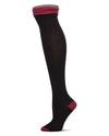 Ruffle Top Cashmere Blend Over the Knee Socks : Color: Black