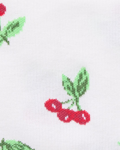 Women's Very Cherry Bamboo Blend 8-15mmHg Graduated Compression Socks : Color: White