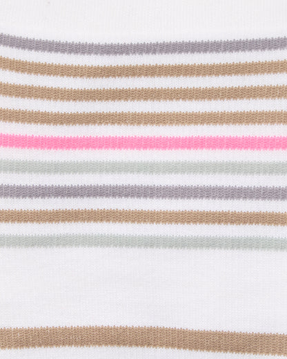 Women's Classic Stripes Bamboo Blend 8-15mmHg Graduated Compression Socks : Color: White