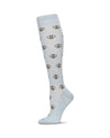 Women's Bees Bamboo Blend 8-15 MMHG Graduated Compression Socks : Color: Light Blue