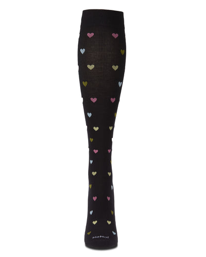 Women's Multicolor Hearts Bamboo Blend 8-15MMHG Graduated Compression Socks