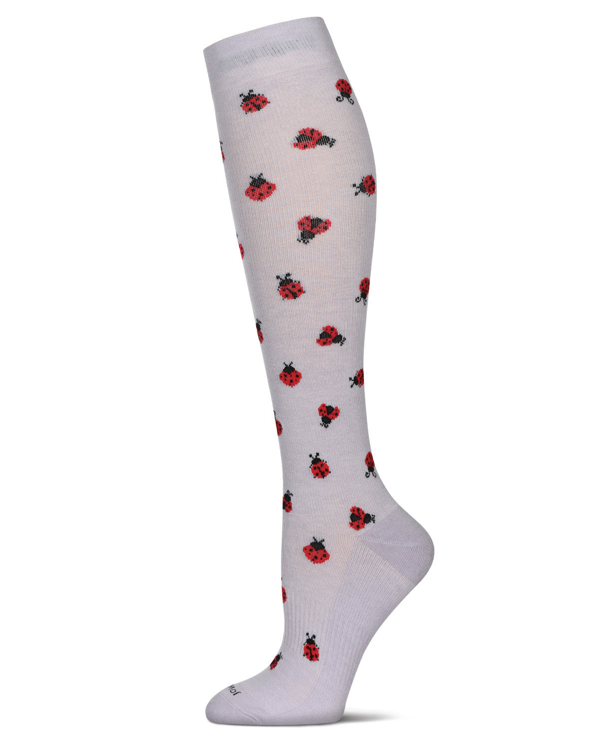Women's Ladybugs Bamboo Blend 8-15mmHg Graduated Compression Socks : Color: Lavender