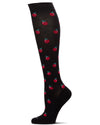 Apples 8-15 mmhm Graduated Bamboo Compression Socks : Color: Black