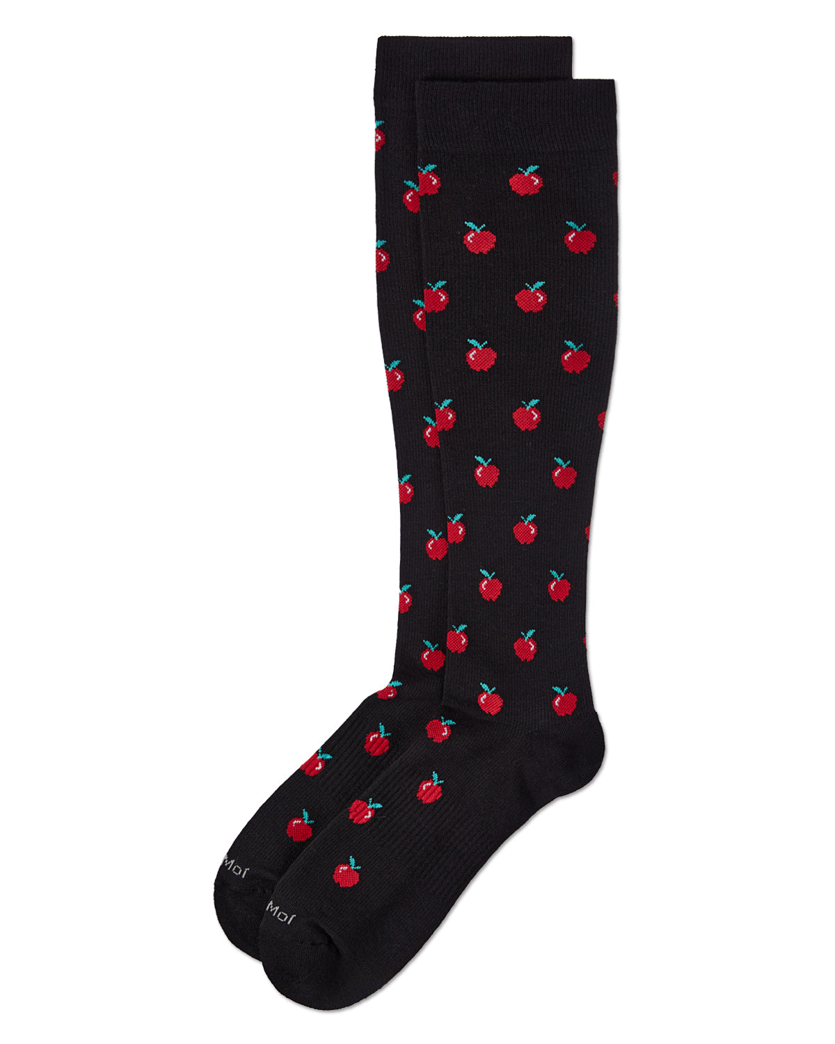 Apples 8-15 mmhm Graduated Bamboo Compression Socks : Color: Black