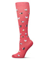 Roosters 8-15 mmHg Graduated Bamboo Compression Socks : Color: Pink Carnation