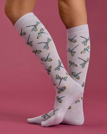 Women's Multicolor Hearts Bamboo Blend 8-15MMHG Graduated Compression Socks