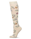 Women's "Owls" Rayon-Blend Mild Compression (8-15 mmHg) Knee High Sock
