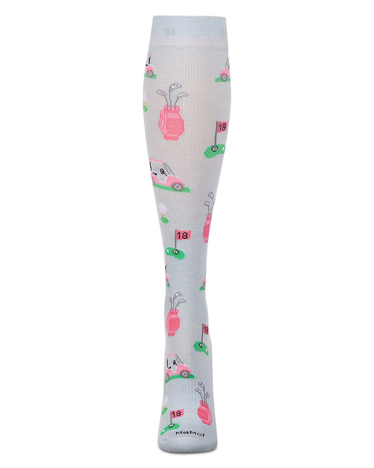 Women's "Tee Time" Rayon-Blend Novelty Knee High Mild Compression Sock (8-15 mmHg)