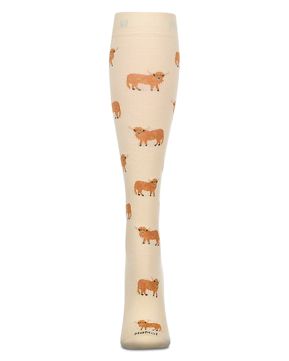 Women's "Highland Cows" Rayon-Blend Compression Knee Sock (8-15 mmHg)