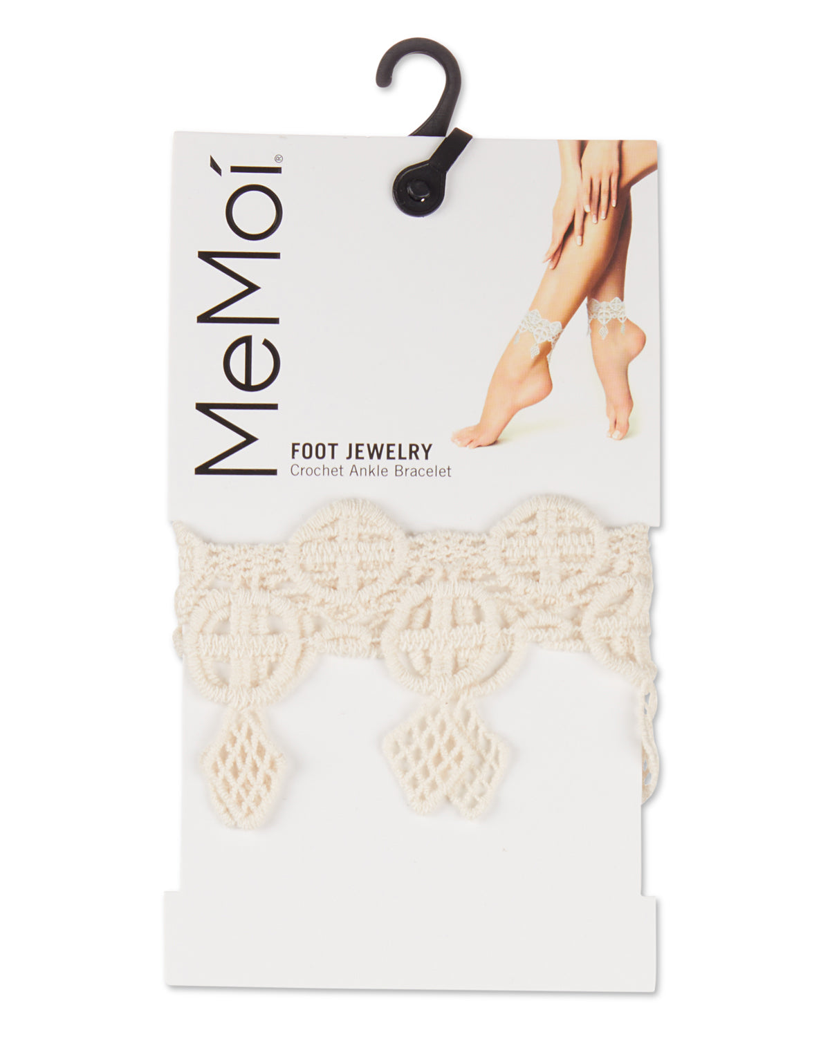 Women's 2 Pack Crochet Celtic Ankle Bracelet : Color: Naturel