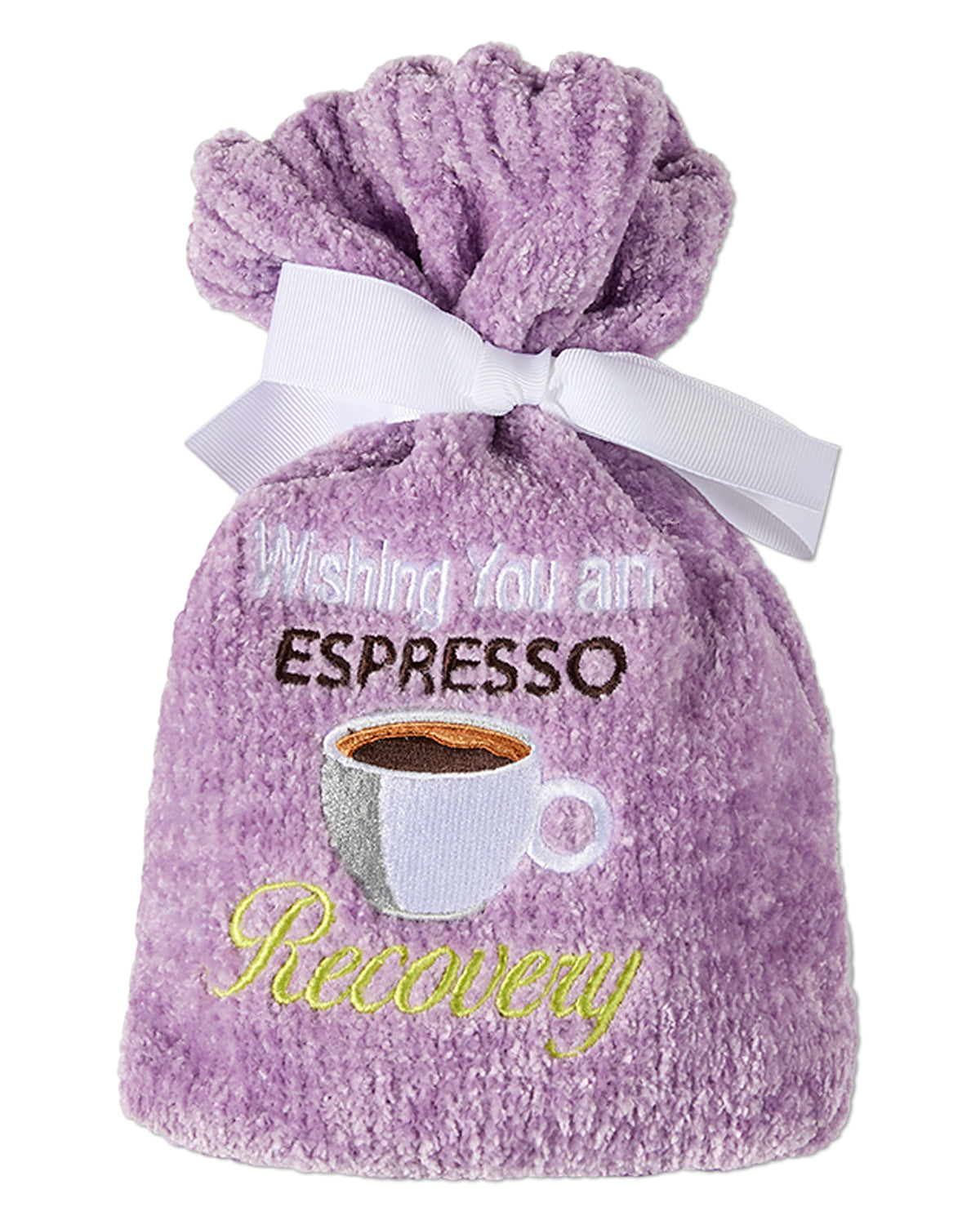 Women's "Wishing You An Espresso Recovery" Cozy Sock & Gift Bag Set : Color: Lilac