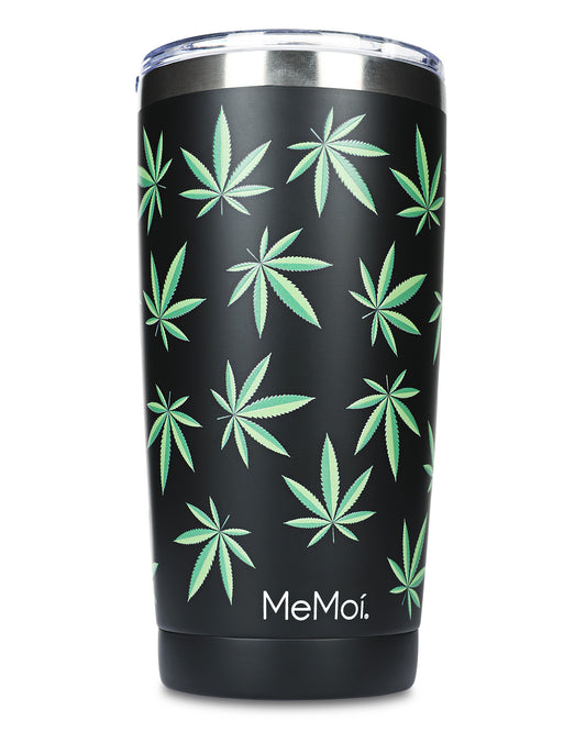 Thermal Insulated Stainless Steel Weed 20 Oz Coffee Tumbler : Color: Black
