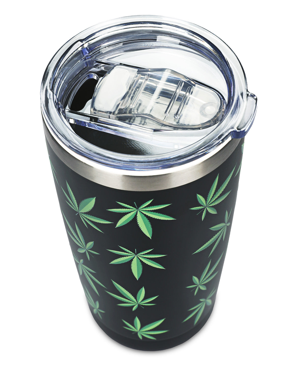Thermal Insulated Stainless Steel Weed 20 Oz Coffee Tumbler : Color: Black