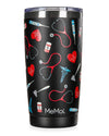 Thermal Insulated Stainless Steel Medical 20 Oz Coffee Tumbler : Color: Black