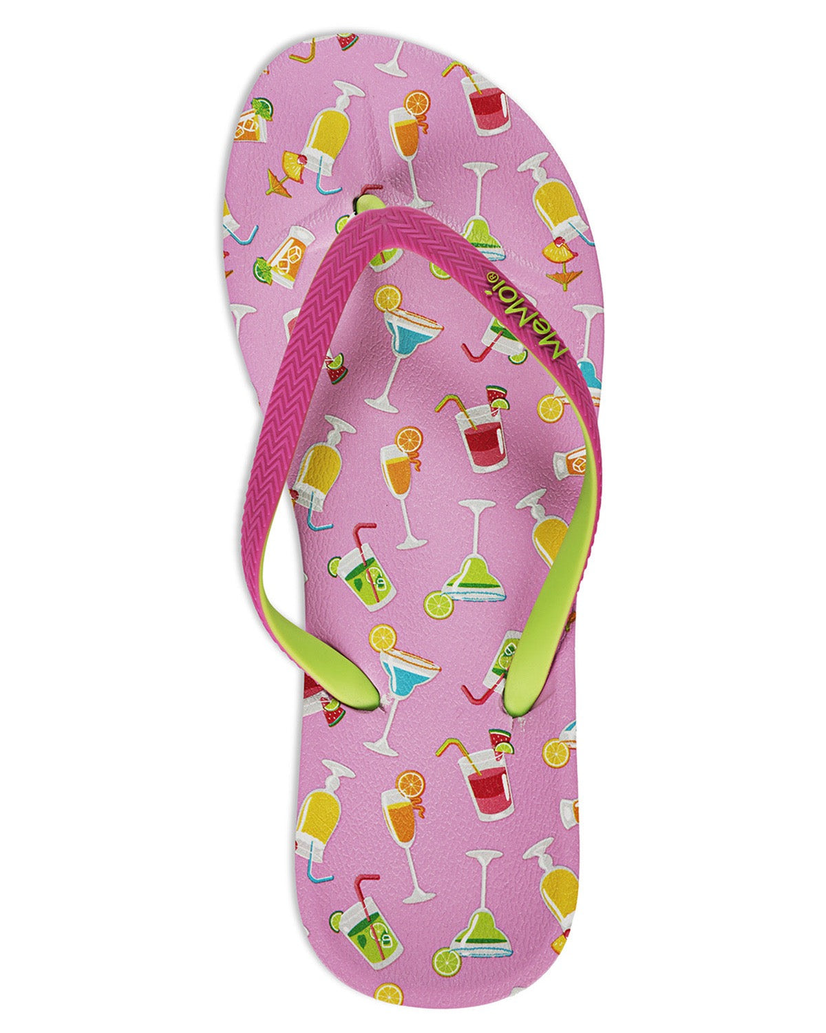 Women's Drinks Flip Flops & Mesh Bag Set : Color: Lavender