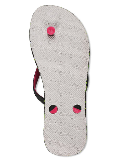 Women's Weed Flip Flops & Mesh Bag Set : Color: Black