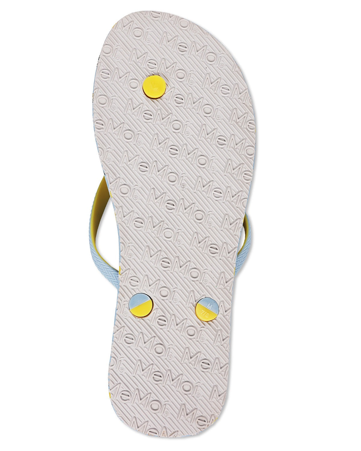 Women's Daisy & Bees Flip Flops & Mesh Bag Set : Color: Light Blue