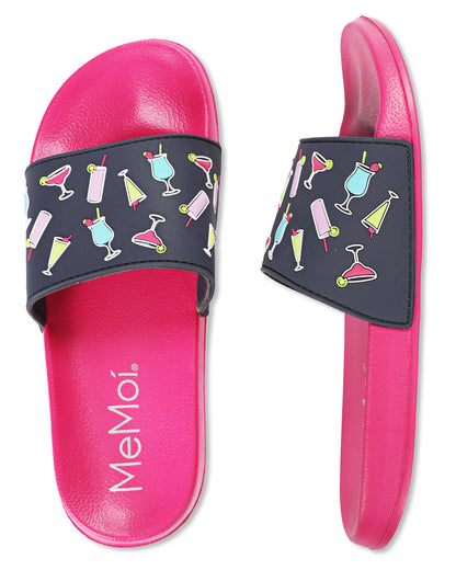 Women's Martini Lightweight Slides : Color: Fuchsia