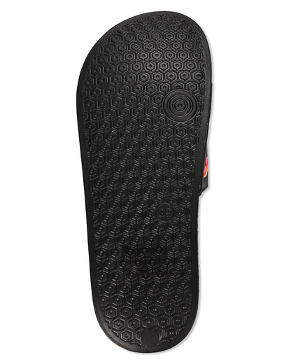 Women's Rainbow Heart Lightweight Slides : Color: Black
