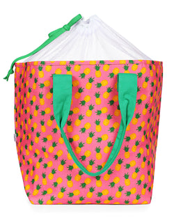 Pineapple Makeup and Tote Bag Set