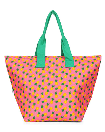 Pineapple Makeup and Tote Bag Set : Color: Confetti Pink