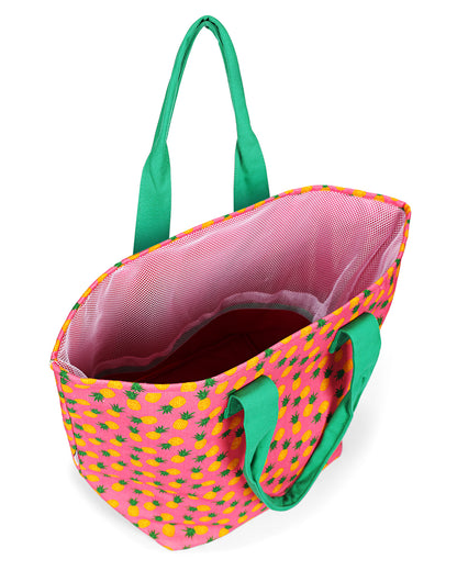 Pineapple Makeup and Tote Bag Set : Color: Confetti Pink