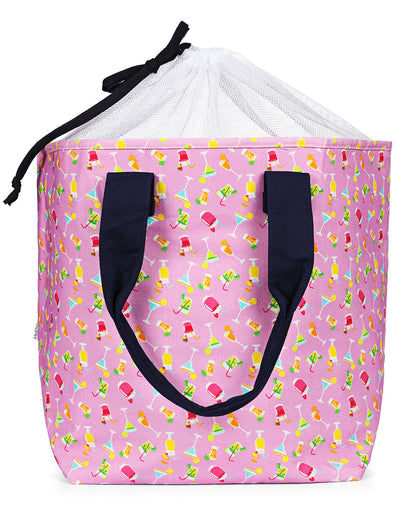 Drinks Makeup and Tote Bag Set : Color: Lavender