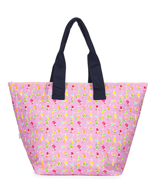 Drinks Makeup and Tote Bag Set : Color: Lavender