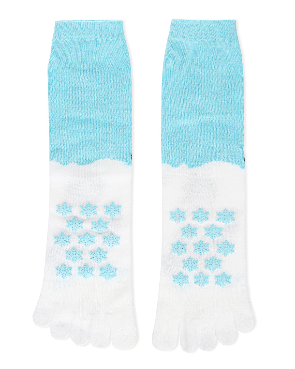 Festive Skiing Non-Skid Toe Socks : Color: White