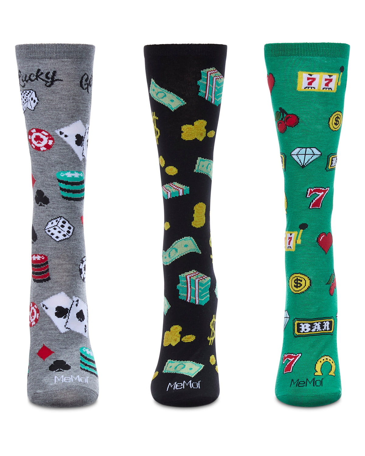 You Bet You 3 Pack Gift Set Crew Socks : Color: Multi